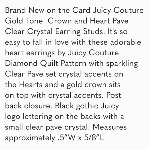 Juicy Couture Puffed Heart Earrings 👑 - Picture 10 of 10